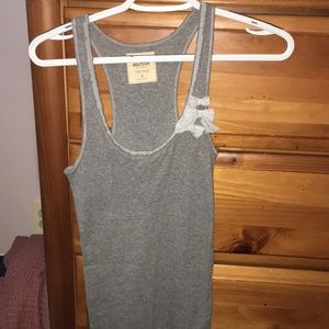 Gray tank top, size small with 3 bows on the side